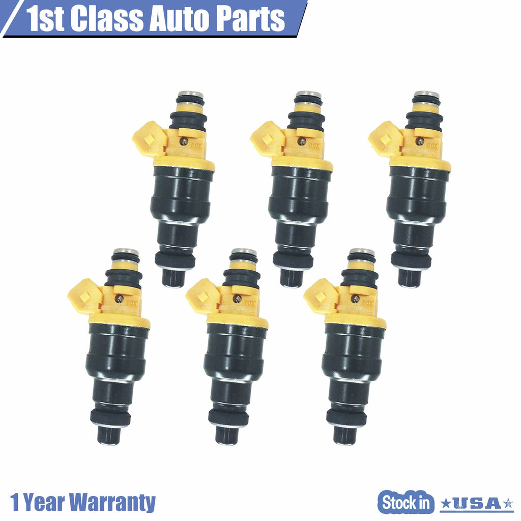 Set of 6 Fuel Injectors for Dodge Chrysler Plymouth Mitsubishi (1.5–2.5)