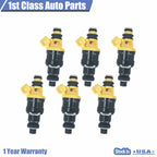 Set of 6 Fuel Injectors for Dodge Chrysler Plymouth Mitsubishi (1.5–2.5)