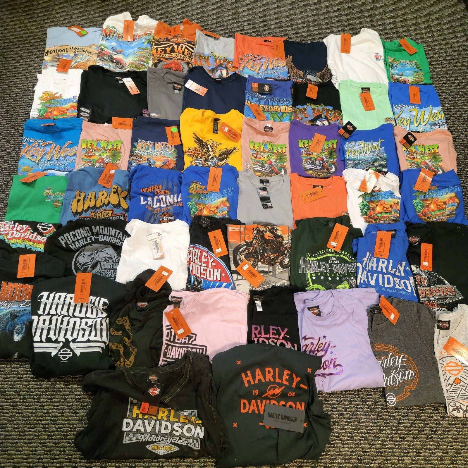 25X Assorted T-Shirt Tops for Harley-Davidson Women's XS-M