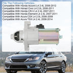 Starter for Honda CR-V (2007-2011) 2.4L