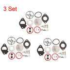 3X Carburetor Overhaul Kit for Nikki B & Stratton Craftsman (796184, 698787, 699900)