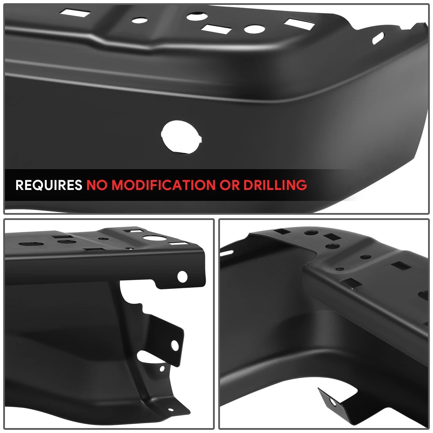 Pair of Black Rear Bumper End Caps for Ford Ranger (2019–2023)