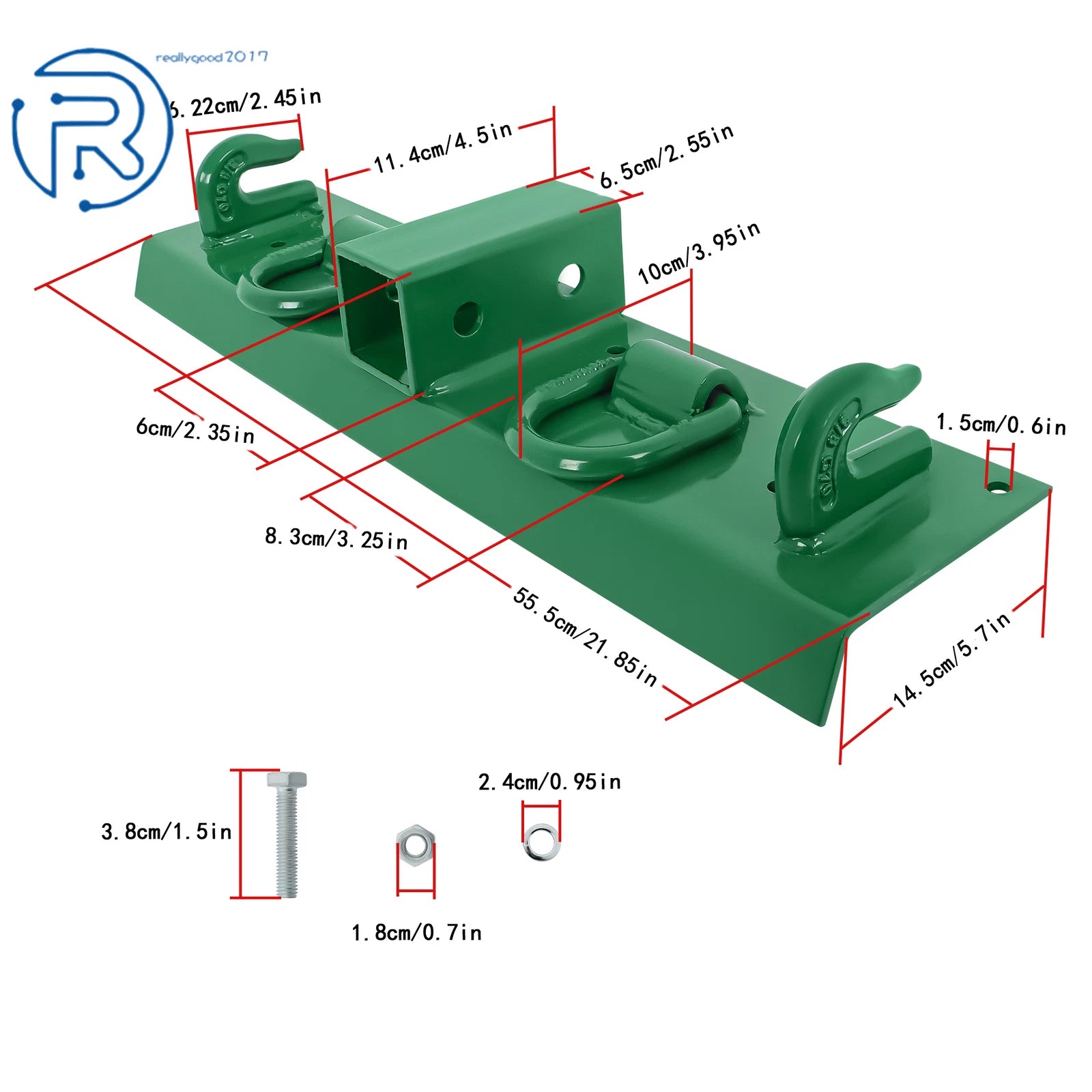 Set of 2 Grab Hooks & D Rings for John Deere 1025R (2015–2023)