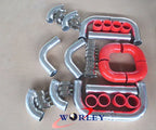 2.25" Red Aluminum Universal Intercooler Turbo Piping for Car
