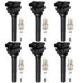 Set of 6 Ignition Coils and Spark Plugs for Suzuki XL-7, Grand Vitara (1999–2006)