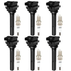 Set of 6 Ignition Coils and Spark Plugs for Suzuki XL-7, Grand Vitara (1999–2006)