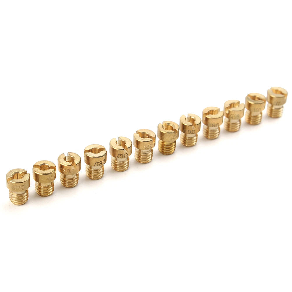 12x 6mm Replacement Carburetor Jets for Dellorto SHA PHBG (#75-#102)