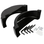Set of 2 Single Axle Trailer Fenders for 13" Wheels (Black, Polished)
