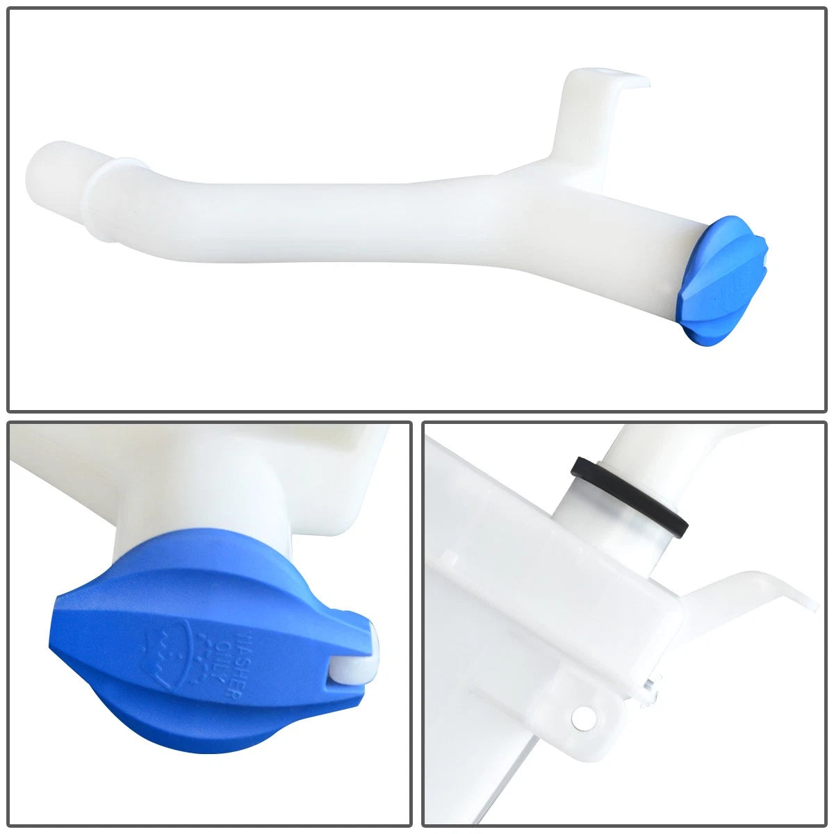 Windshield Washer Fluid Reservoir Tank Bottle w/ Cap + Pump for Kia Rio (2006–2011)