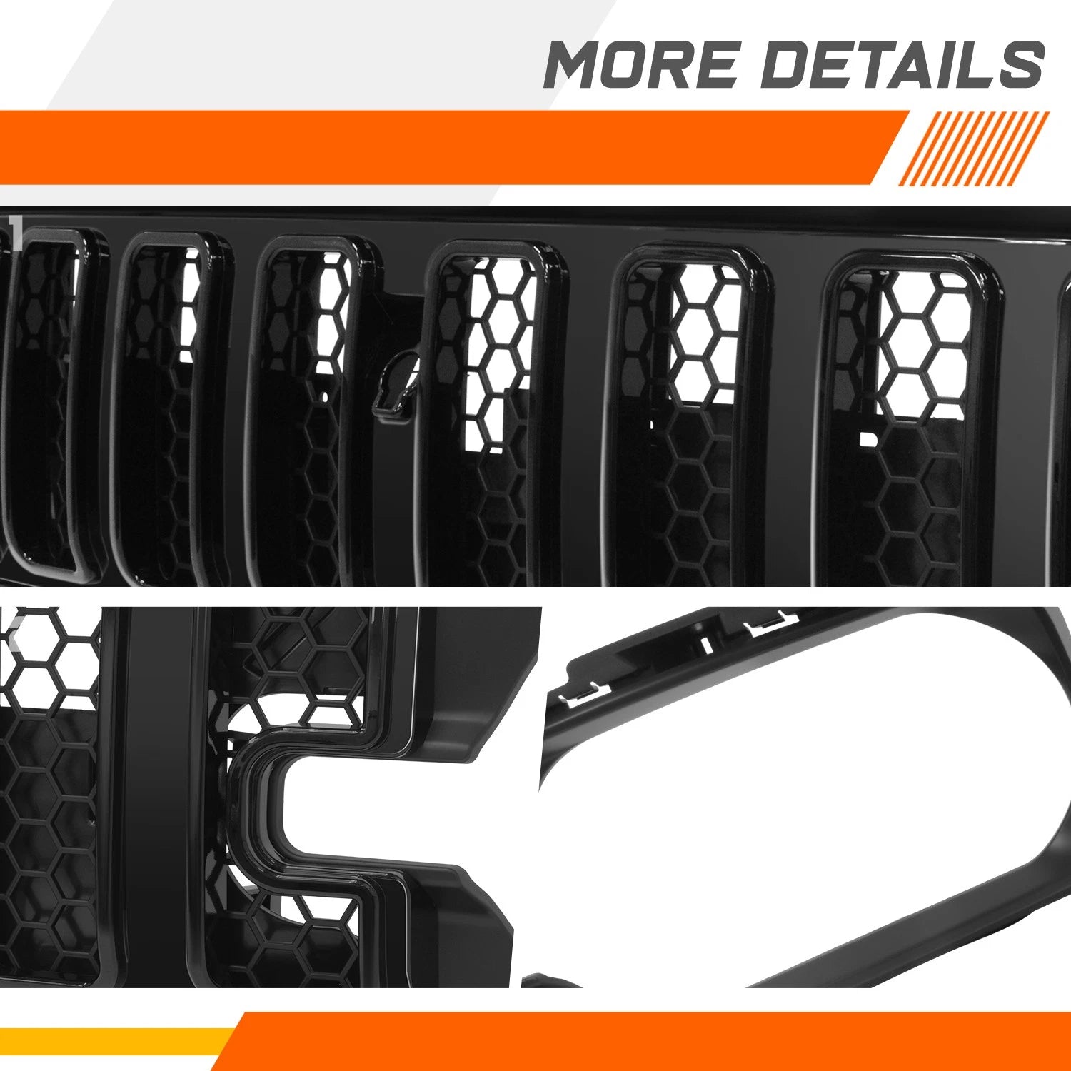 Honeycomb Mesh Front Bumper Grille Cover for Ford Bronco Sport (2021–2025)