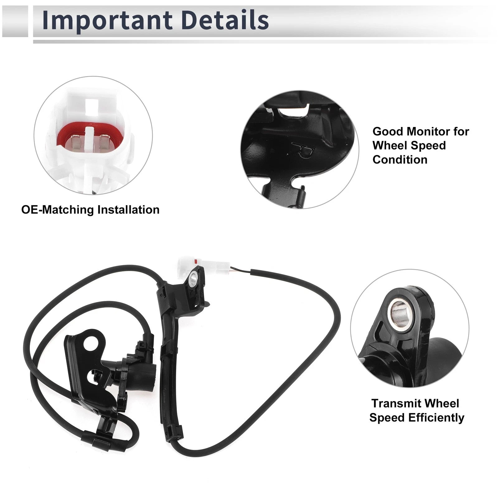 ABS Wheel Speed Sensor No. 89542-02050 for Toyota Corolla (2003–2008) Front Right