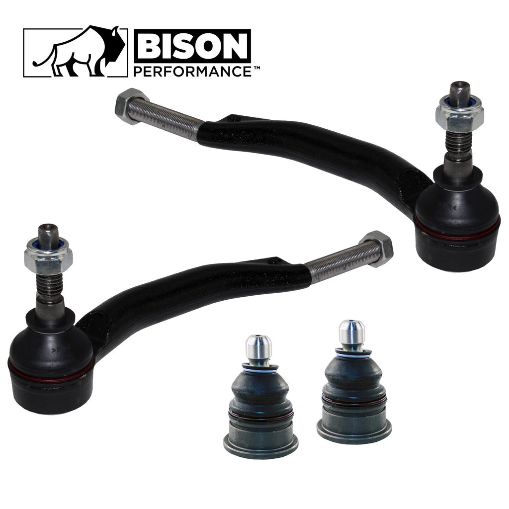 Set of 4 Outer Tie Rod Ends & Upper Ball Joints for Buick Chevy