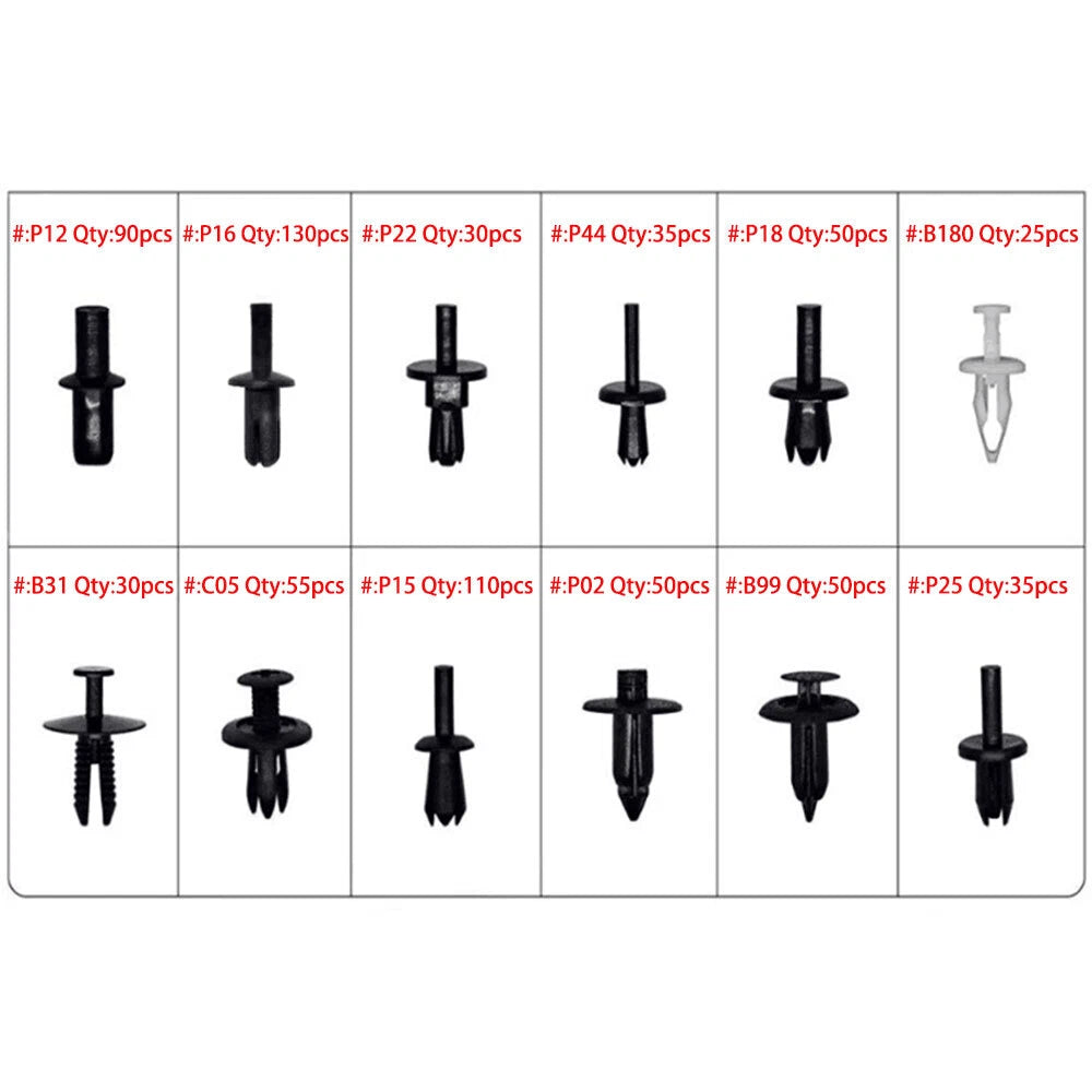 Set of 690 Car Push Pin Clips for Automotive Trim Panel Body