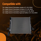 Aluminum Coolant Radiator for Jeep Grand Cherokee Overland 2001–2004 CU2336