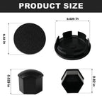 Wheel Center Caps and Lug Nut Covers for Tesla Cybertruck (2023) Matte Black