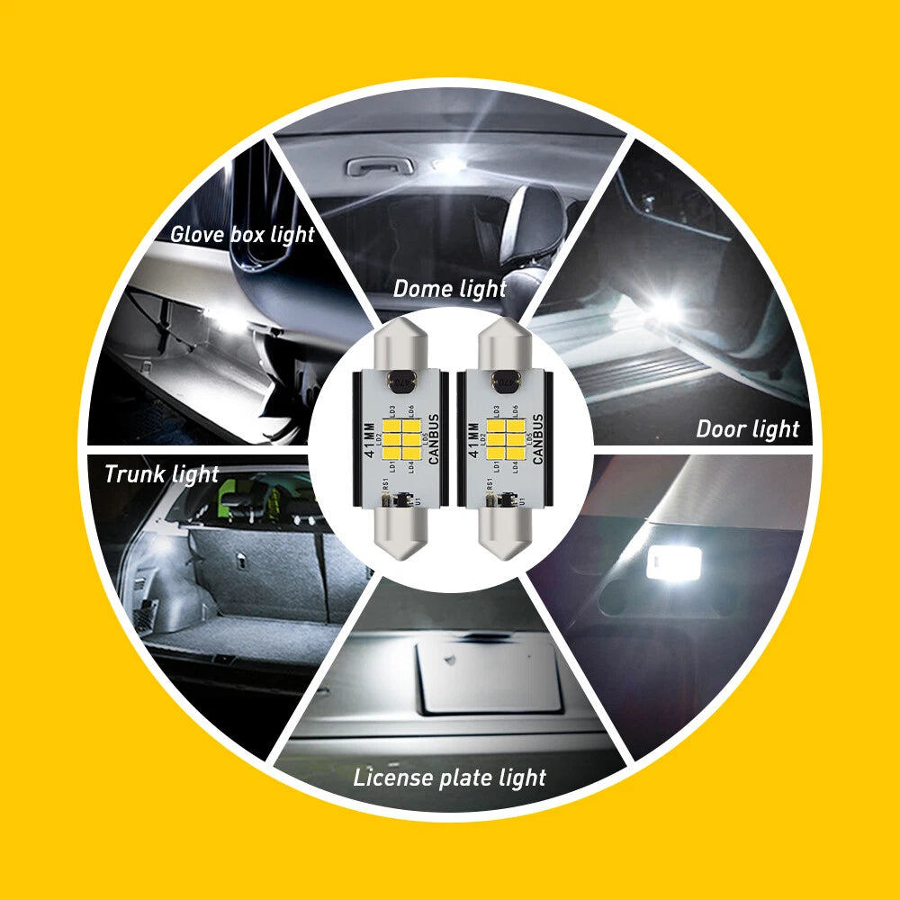 2X LED Interior Dome Map Light Bulbs for Chevy