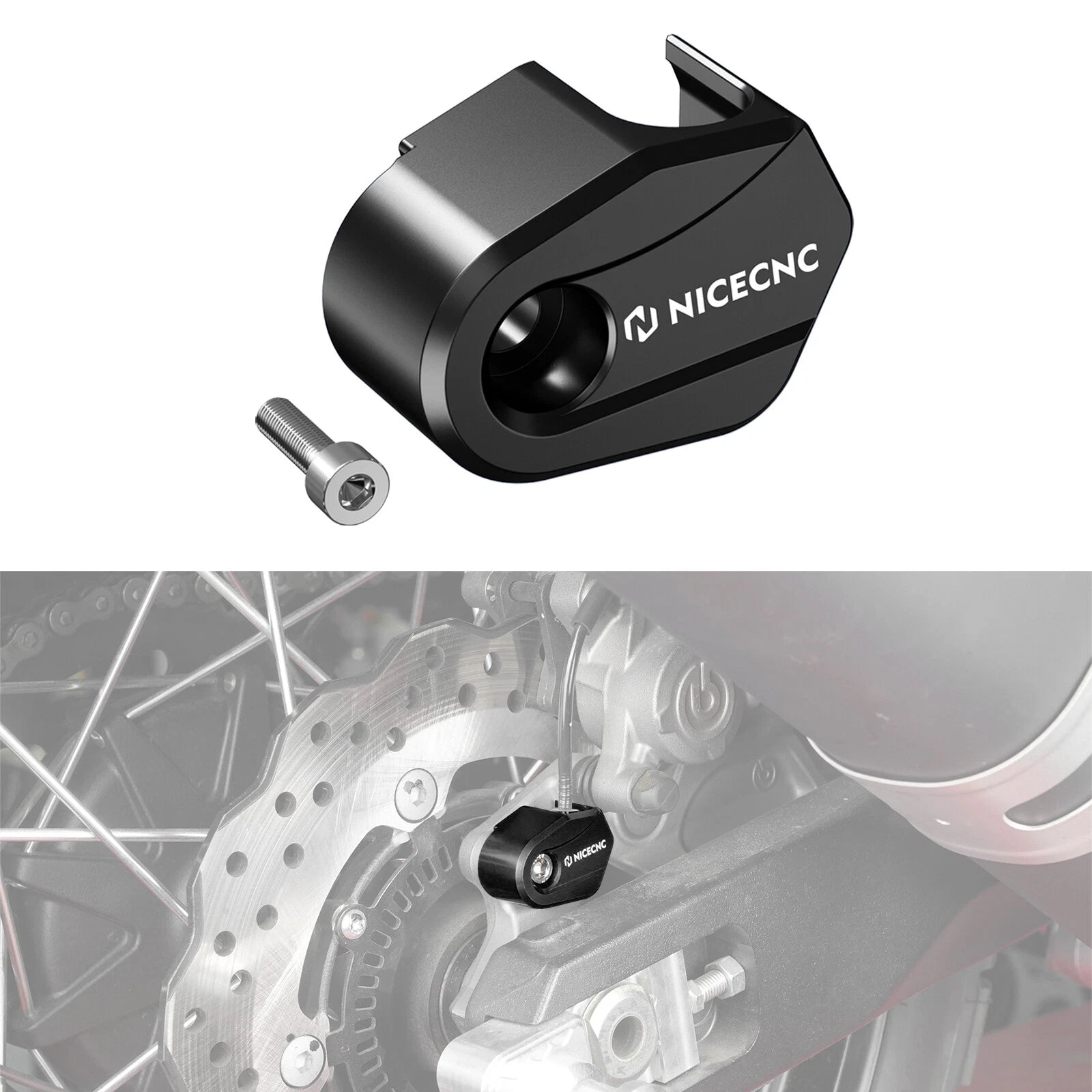Aluminum Rear ABS Cable Guard Cover for Yamaha Tenere 700 (2019–2024)