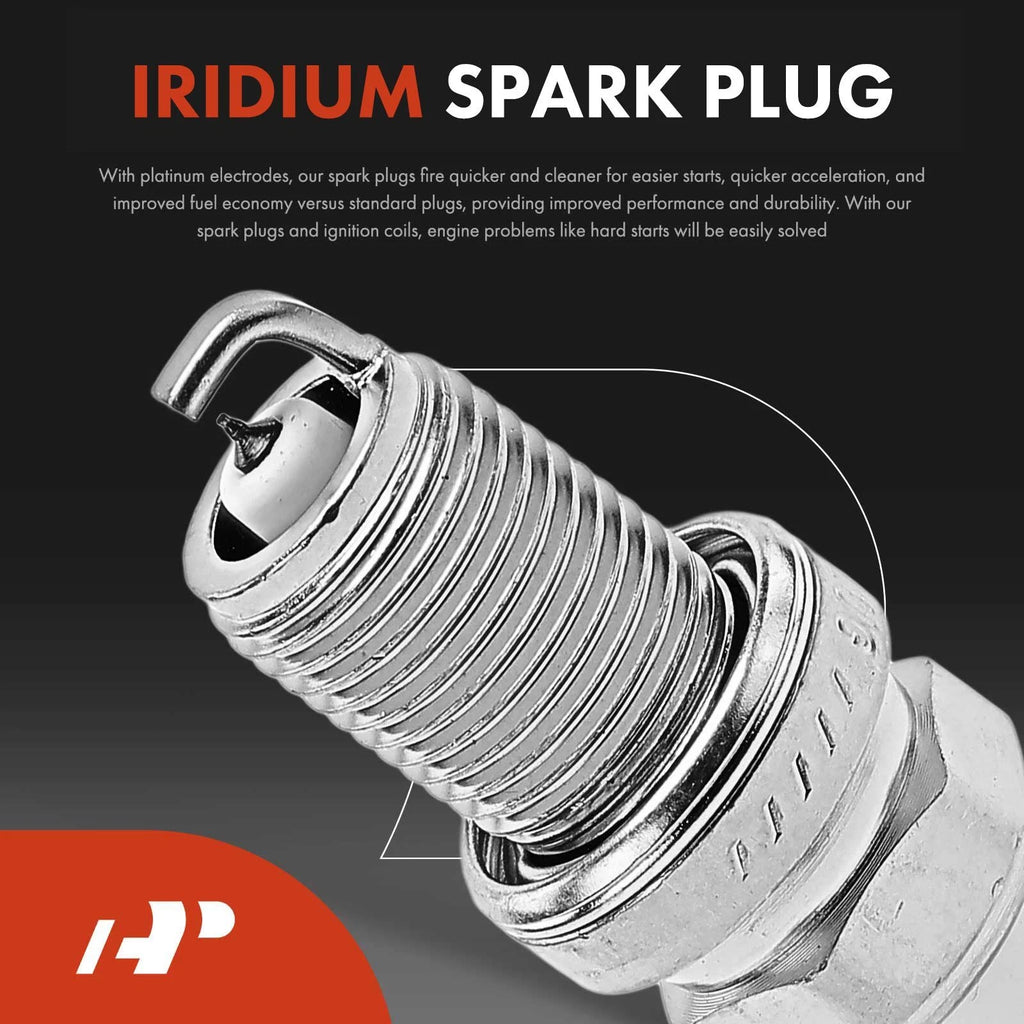 Set of 4 Ignition Coils & Iridium Spark Plugs for Honda Accord (1997)