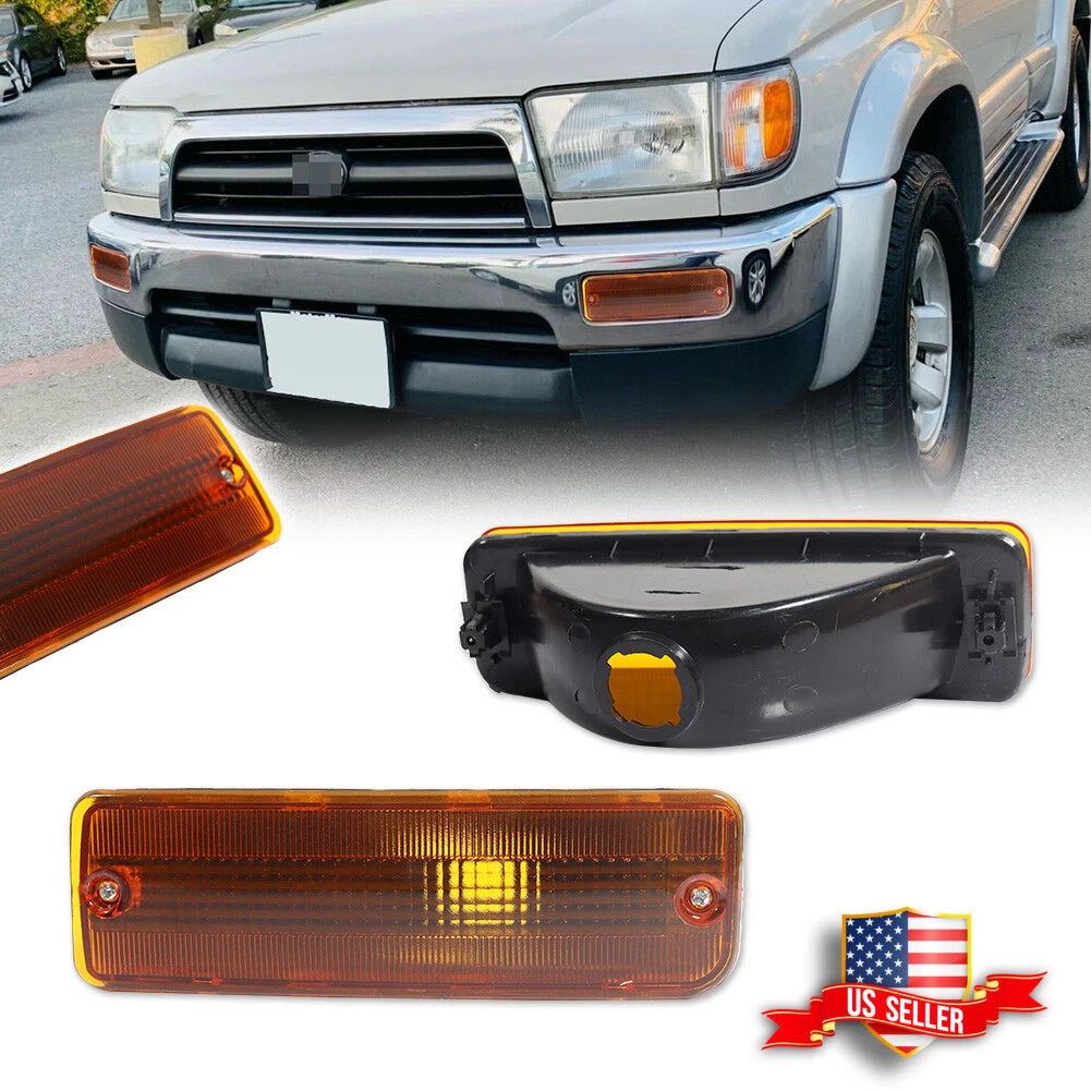 2X Amber Turn Signal Lights for Toyota 4Runner (1990–1991) & Pick-Up Truck (1989–1995)