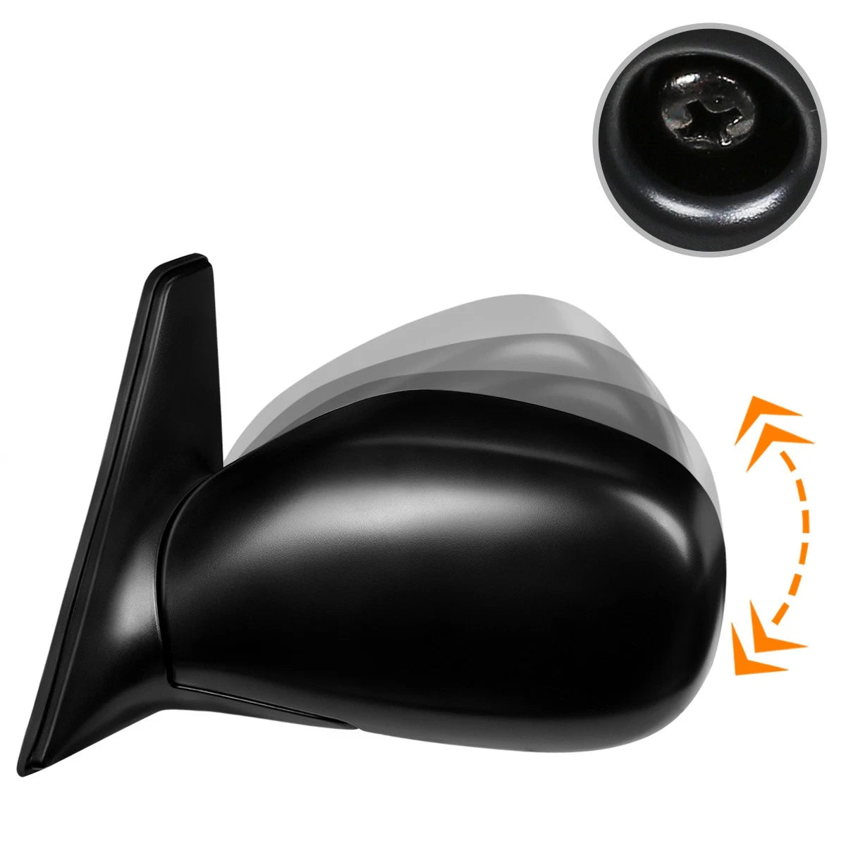 Left Manual Side Rear View Door Mirror for Toyota RAV4 (1996–2000)