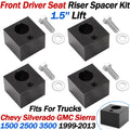 Front Driver Seat Riser Spacer Lift Kit 1.5" for Chevy Silverado GMC Sierra (1999–2013)