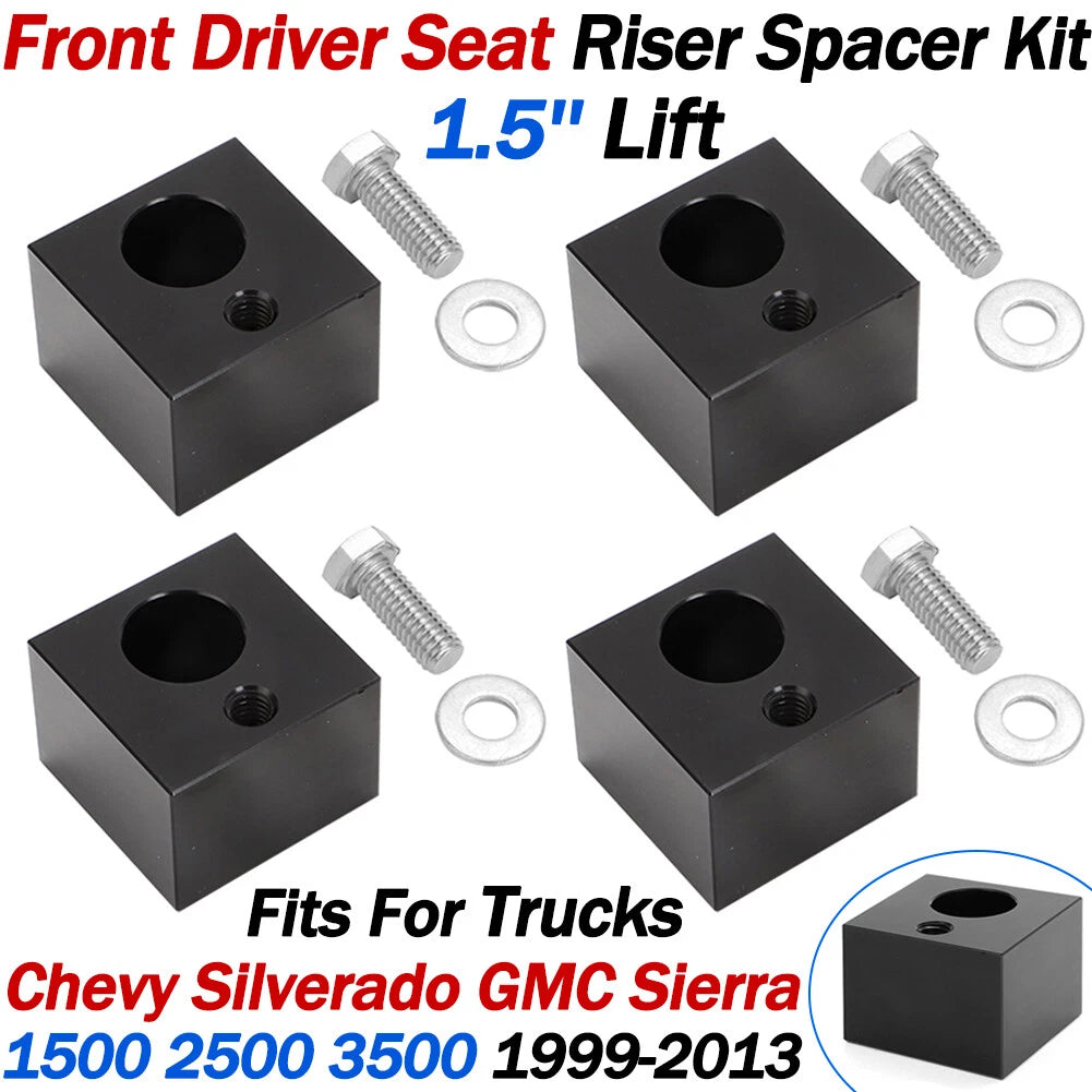 Front Driver Seat Riser Spacer Lift Kit 1.5" for Chevy Silverado GMC Sierra (1999–2013)