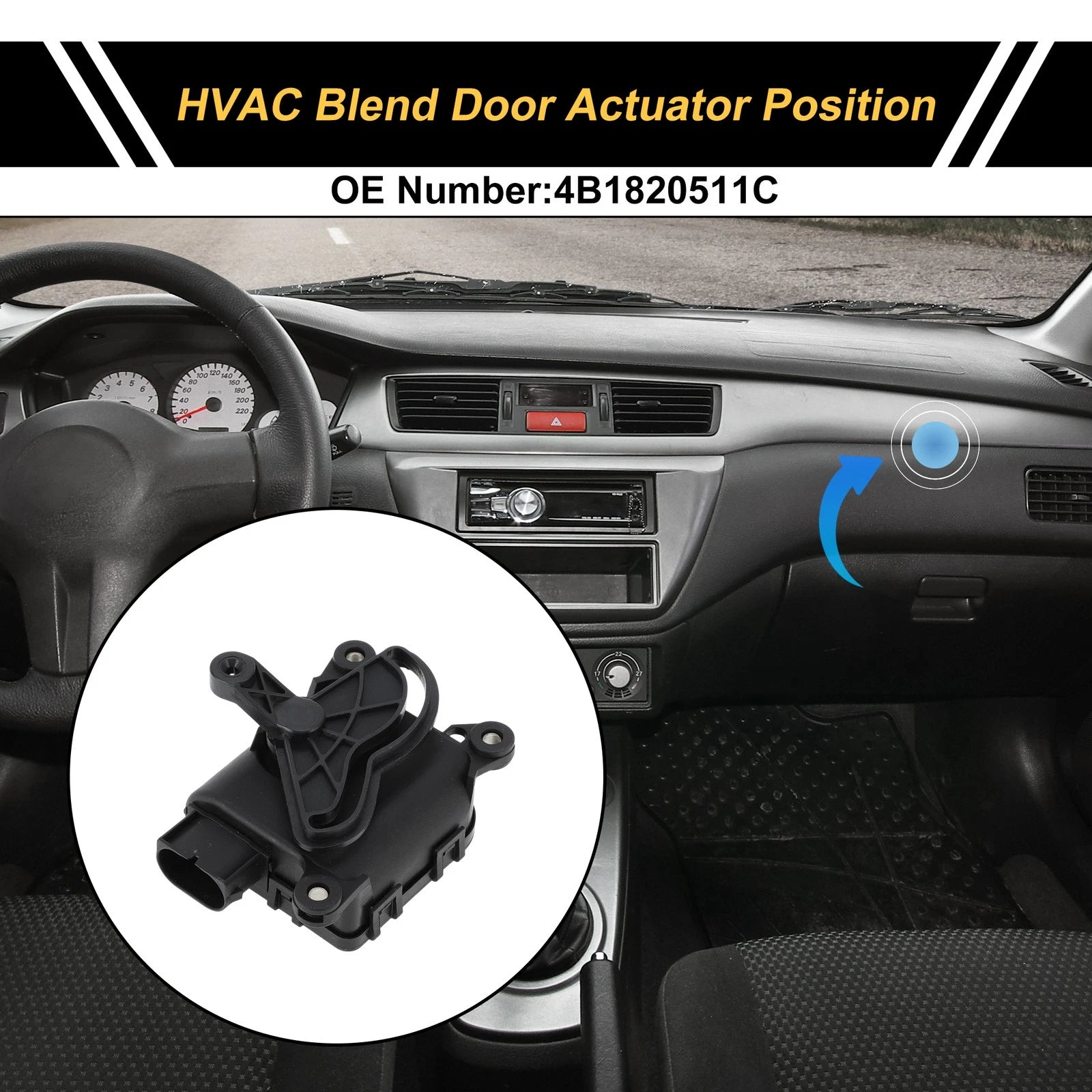 HVAC Heater Blend Door Actuator for Audi A6 Avant (2000–2005) No. 4B1820511C