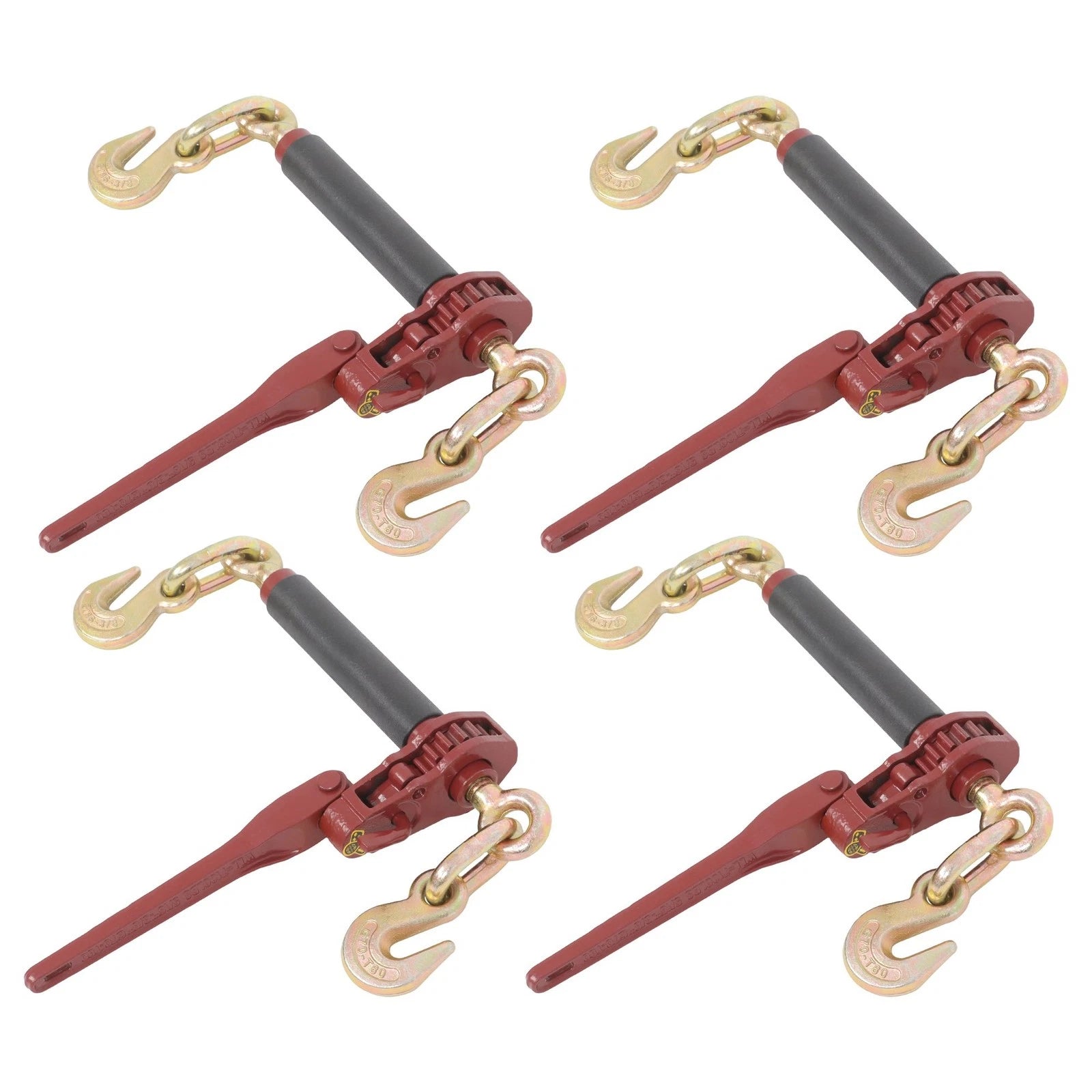 Set of 4 Load Binders for Transport Chain (5/16" - 3/8")