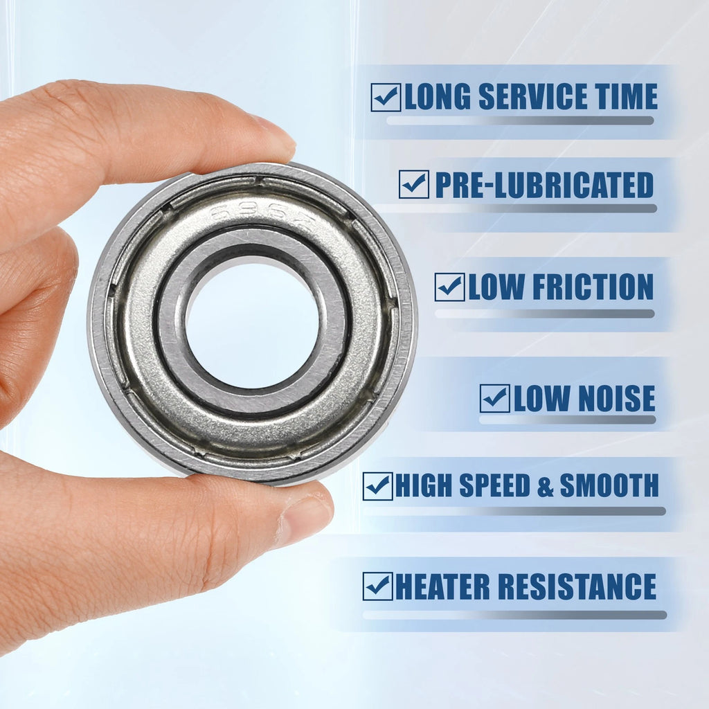 10pcs 6x15x5mm Double Metal Shield Ball Bearings 696-ZZ