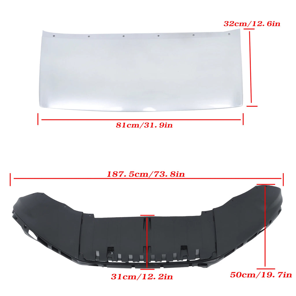 Front Bumper Lower Valance & Panel Molding Trim for Ford Escape (2013-2015)