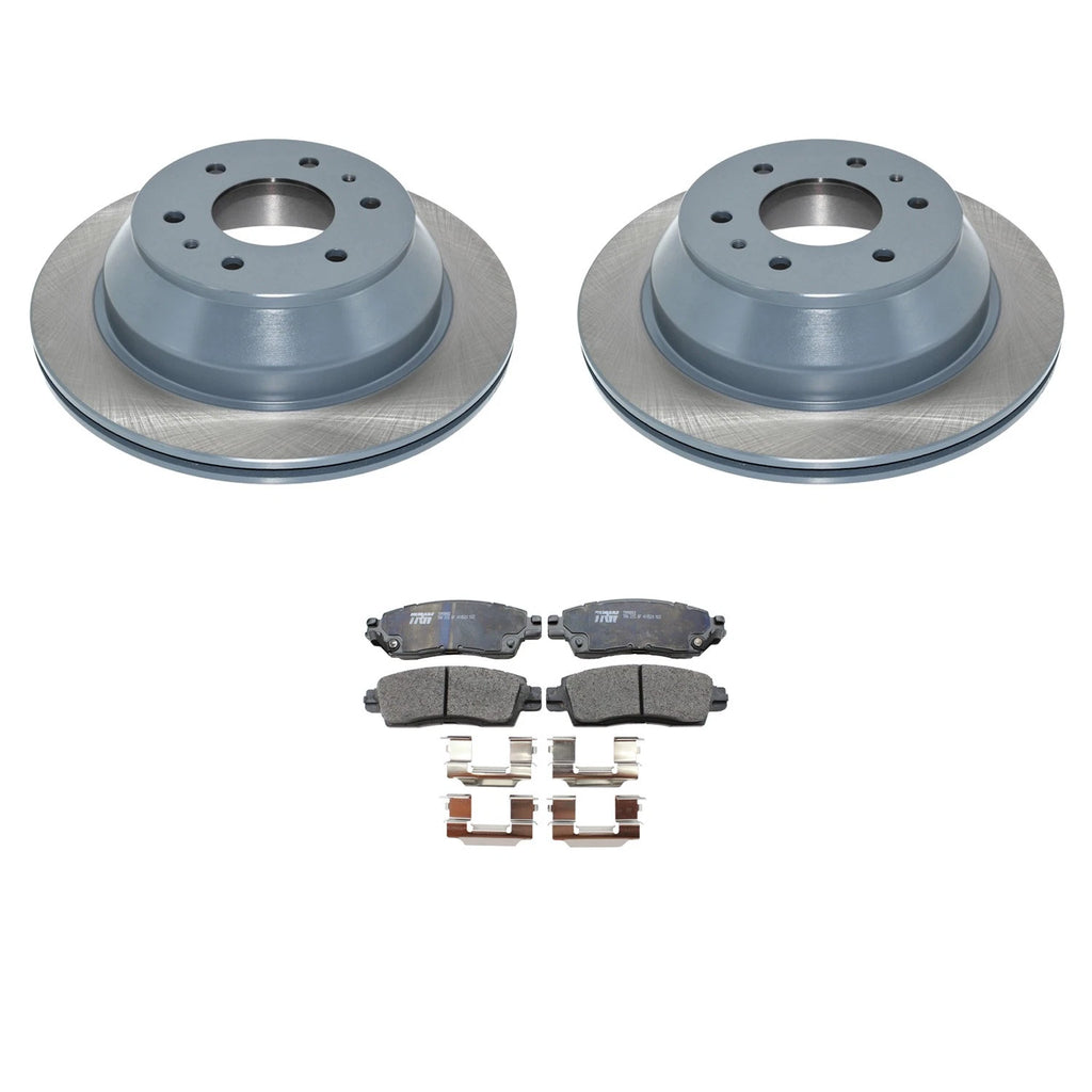 DuraGo Rear Rotors & TRW Pro Metallic Disc Brake Pads Kit for 9-7X Envoy (2005–2009)