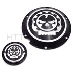Black Gear Skull Engine Derby Timer Cover for Harley Sportster XL 883 1200 (2004–2023)