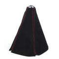 Suede Shift Knob Boot Cover for - Black, Red Stitches