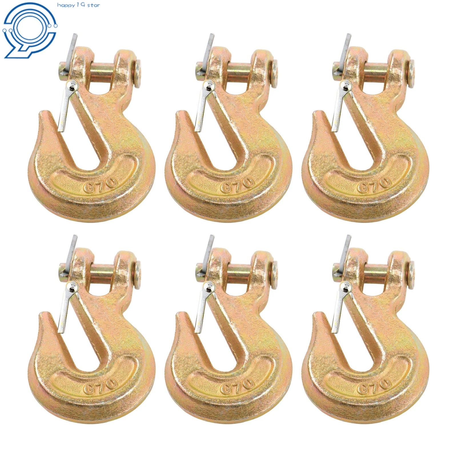 6X 5/16" Grade 70 Heavy Duty Forged Steel Clevis Slip Hook with Safety Latch
