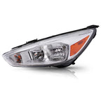 Set of 2 Halogen Headlights with LED DRL Chrome for Ford Focus (2015–2018)