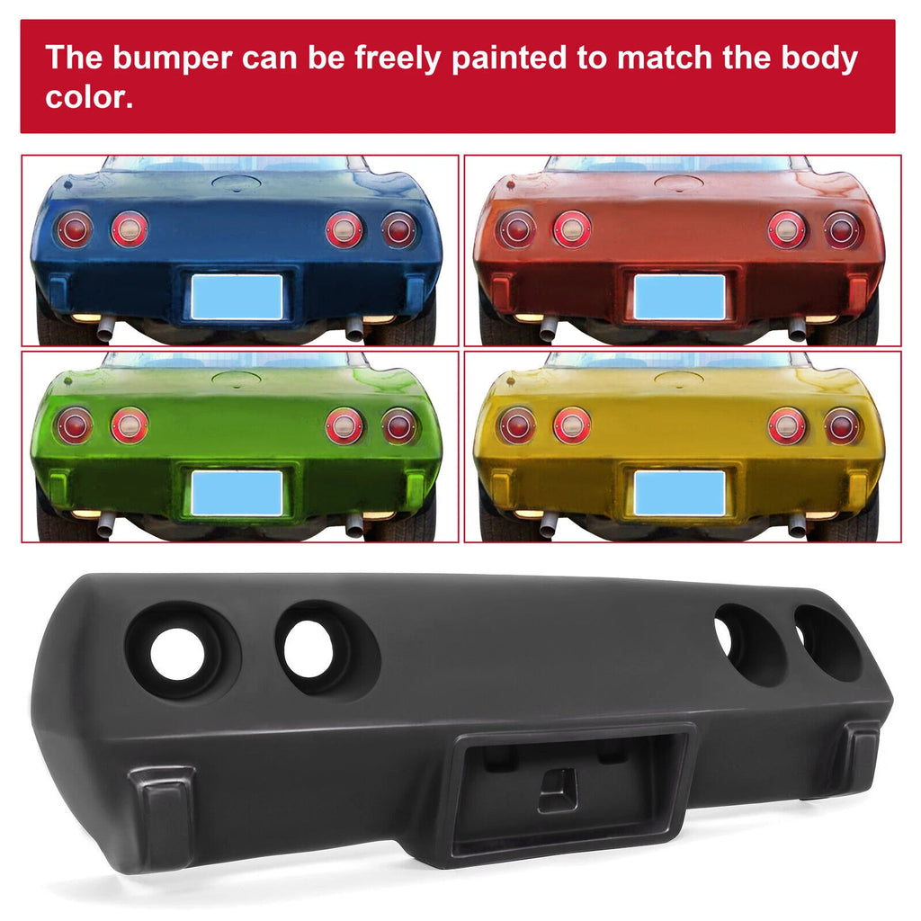 Rear Bumper Cover for Corvette C3 (1975) Black Fiberglass