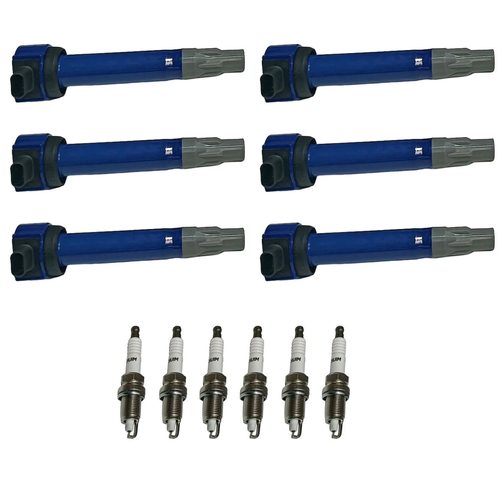 6X Ignition Coil & Iridium Spark Plug for Dodge Chrysler 3.5L 4.0L (2005-2010)