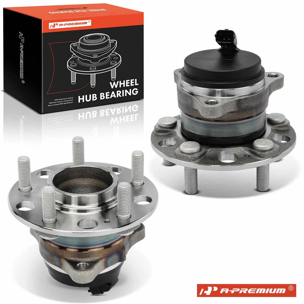 2X Rear Wheel Hub & Bearing Assembly with ABS Sensor for Hyundai Sonata (2011–2019)