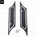 Black Edge Cut Billet Saddlebag Latch Cover for Harley Touring (1993–2013)