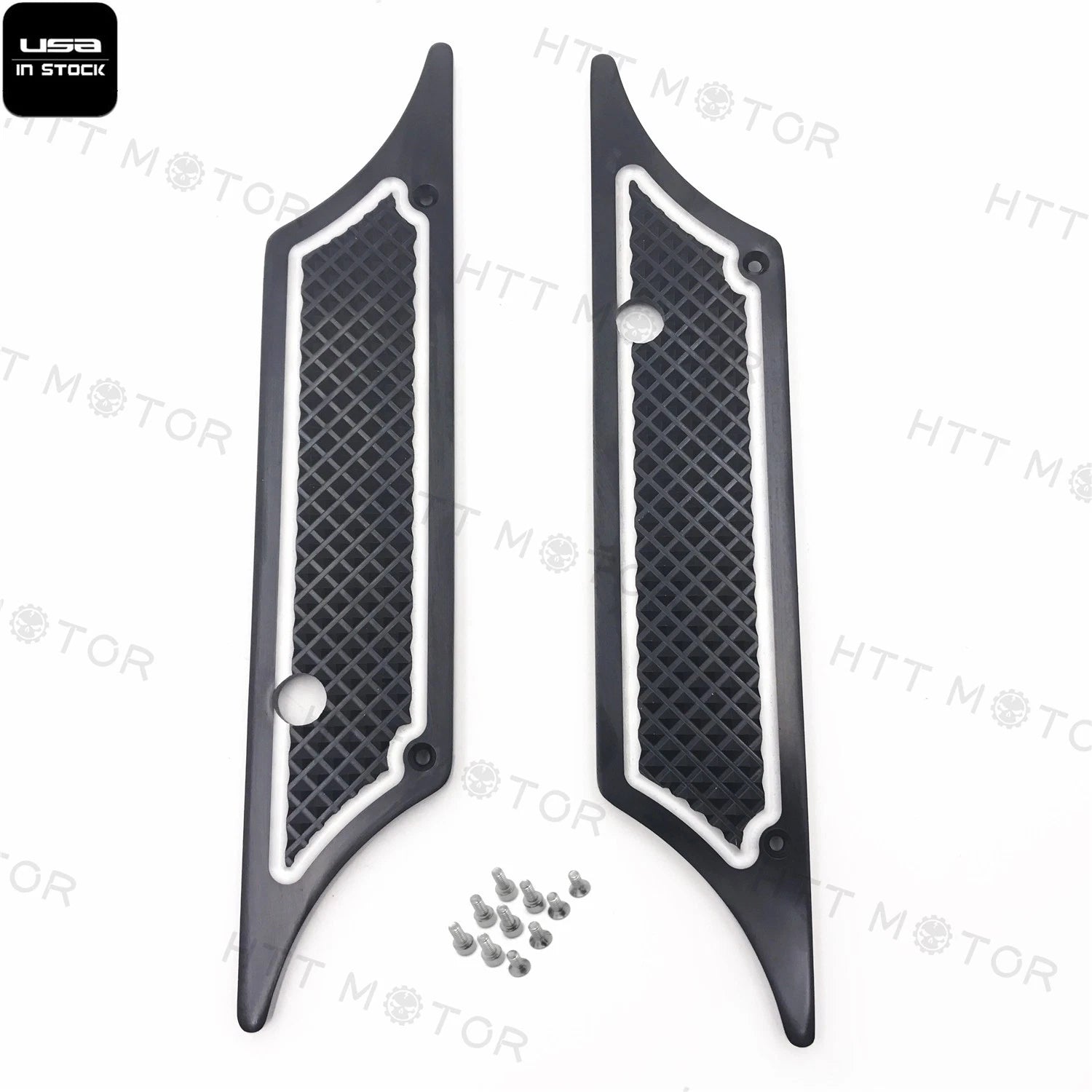 Black Edge Cut Billet Saddlebag Latch Cover for Harley Touring (1993–2013)