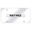 Chrome Name on Chrome License Plate - Officially Licensed for Dodge Nitro