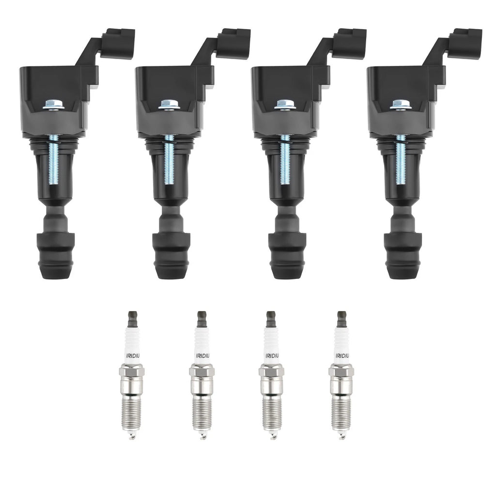 Set of 4 Ignition Coils & Spark Plugs for Buick Chevrolet Saab Solstice (2006–2009)