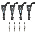 Set of 4 Ignition Coils & Spark Plugs for Buick Chevrolet Saab Solstice (2006–2009)