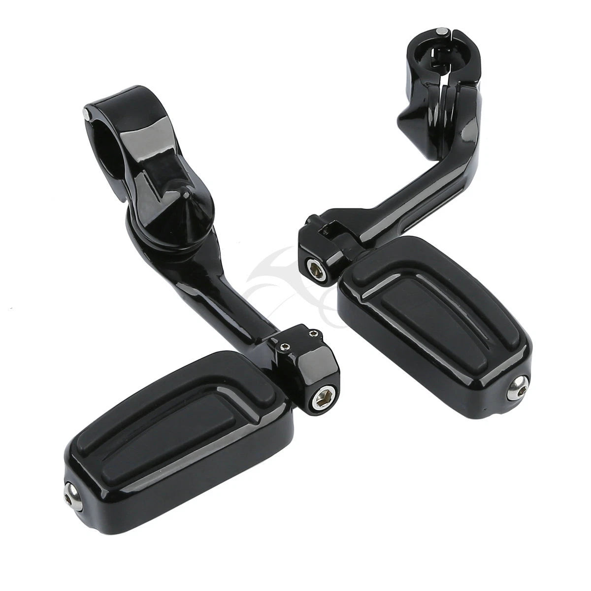 1 1/4 Inch Highway Bar Long Angled Foot Pegs for Harley (Fitment Specific)