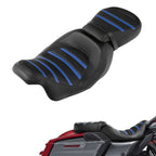 Rider Driver Passenger Seat for Harley Road Glide King (2009-2023) Black Blue