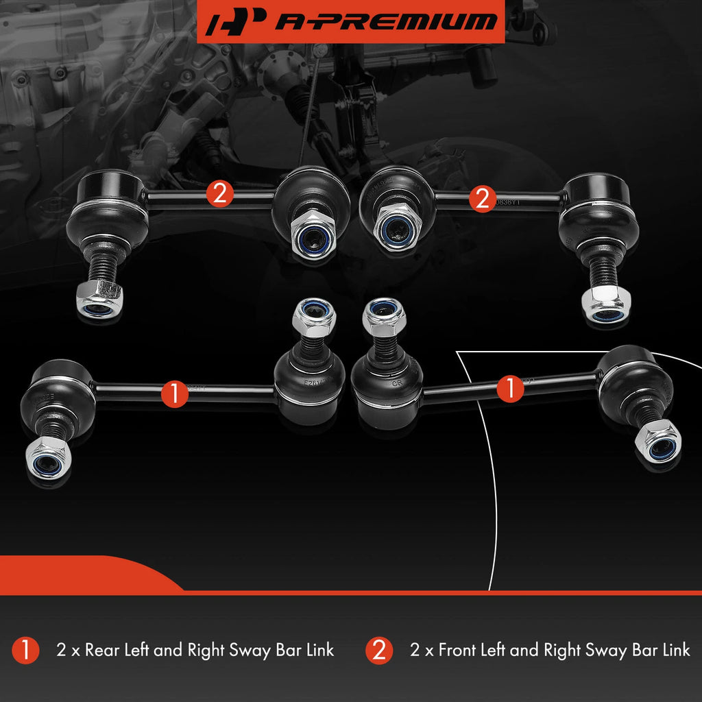 Set of 4 Sway Bar Links Kit for Kia Sorento (2007–2009)