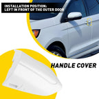 Front Left Door Handle Cover Key Cap Bezel Pearl White for Ford Fusion (2013–2020)