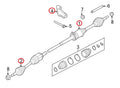 Custom Kit - Front CV Axles & Shaft Carrier Bearing Bracket for Ford
