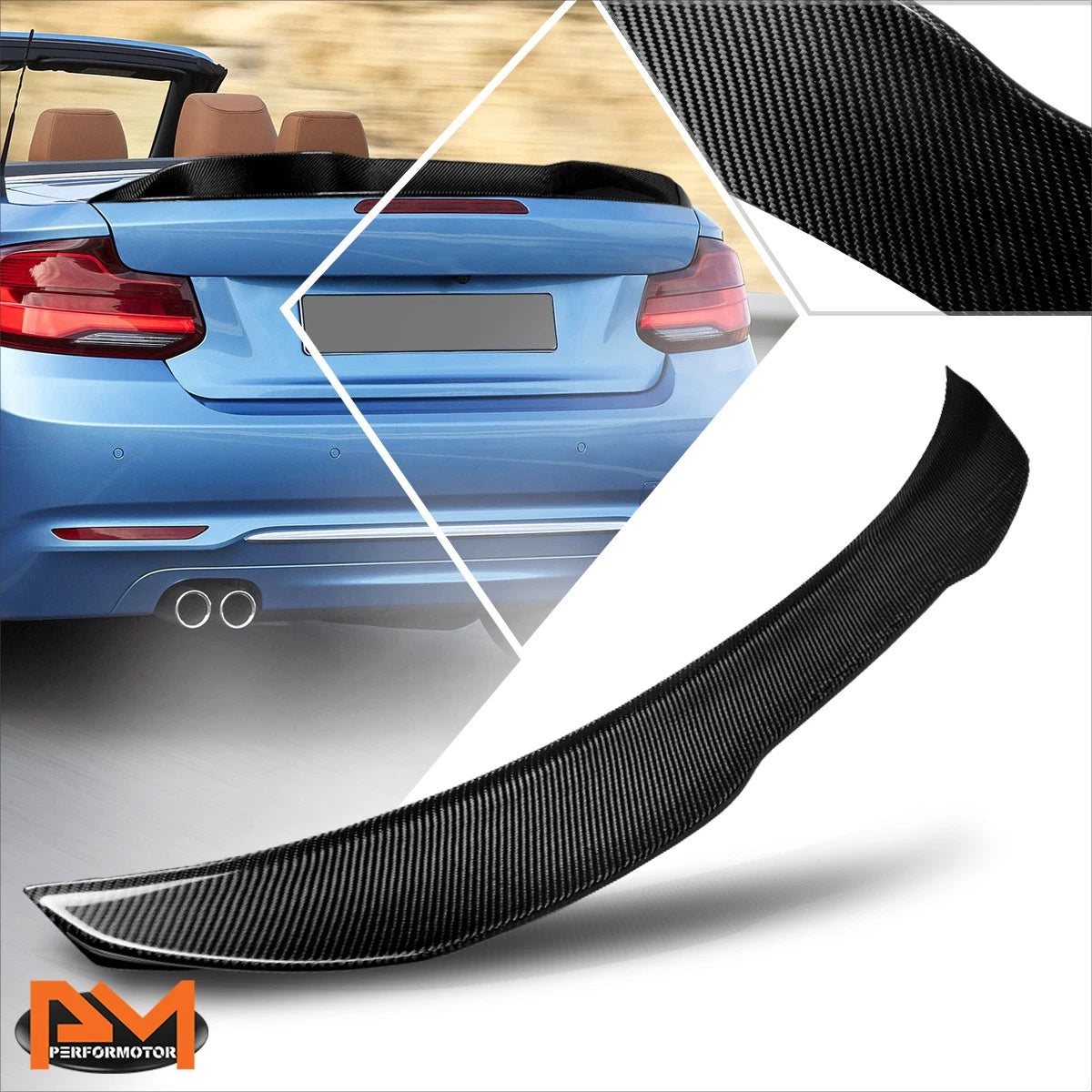 Carbon Fiber PSM-Style Rear Trunk Spoiler for BMW 2-Series/M2 (2014–2021)