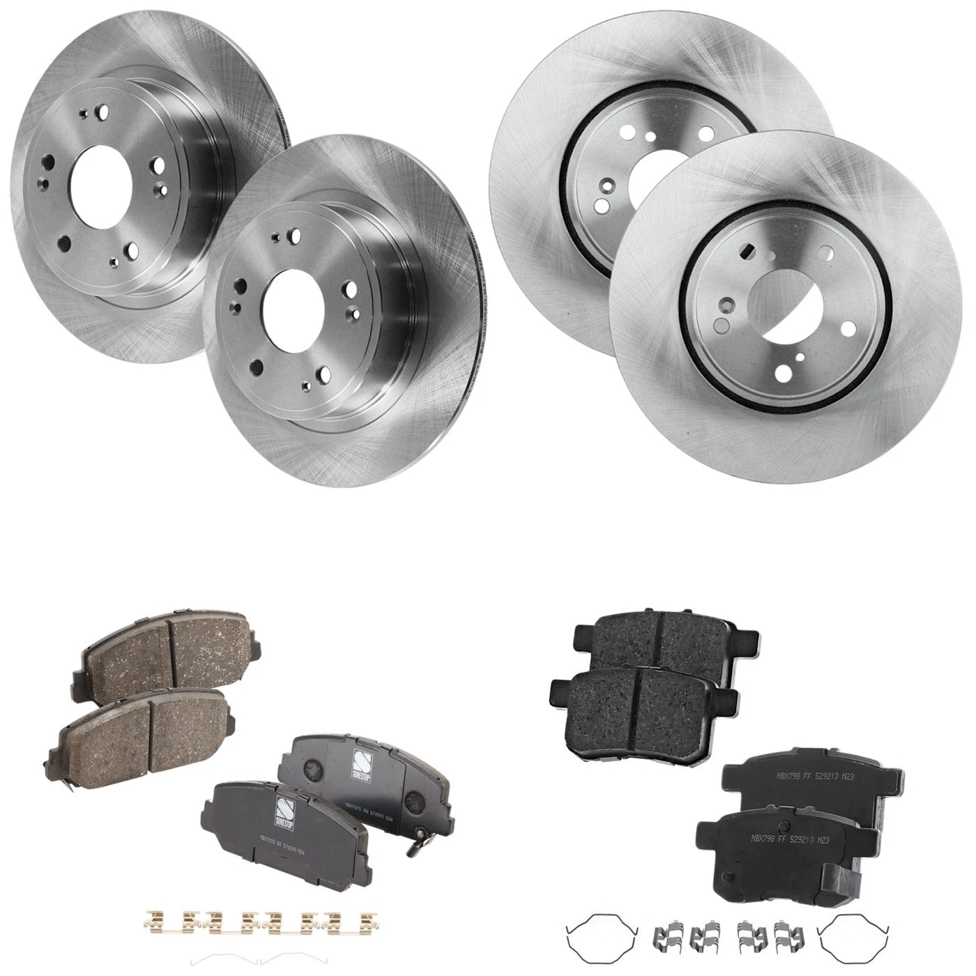 Brake Disc Rotors and Pads Kit for Honda Accord (2016–2017)
